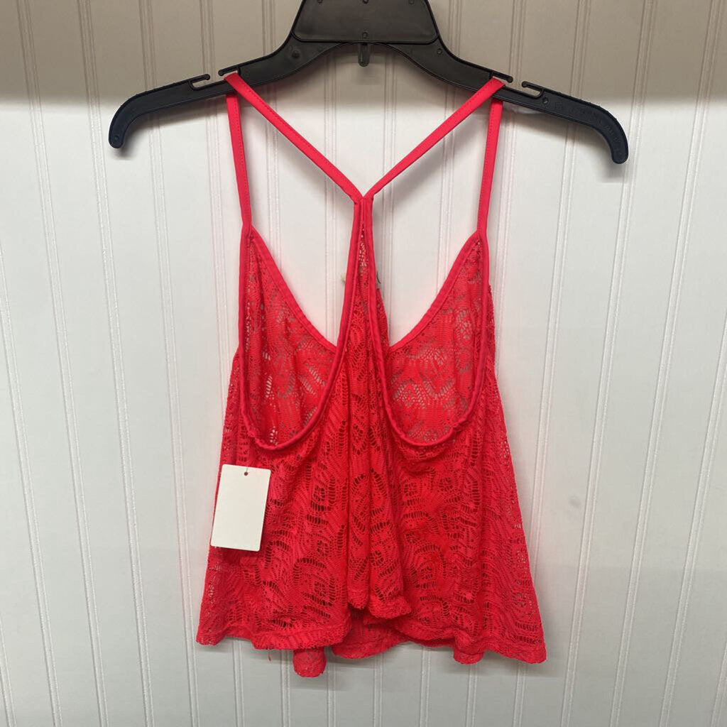 CROP LACE SWIM COVER UP