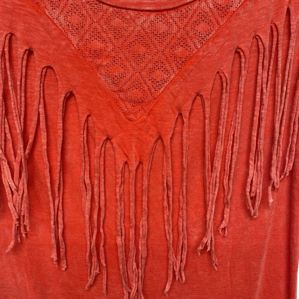 SHORT SLEEVE FRINGED TEE