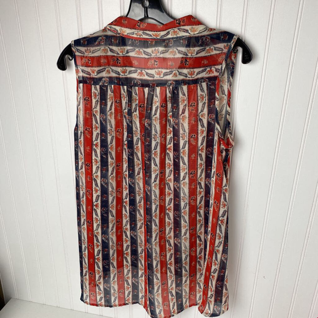 SLEEVELESS SHEER TOP