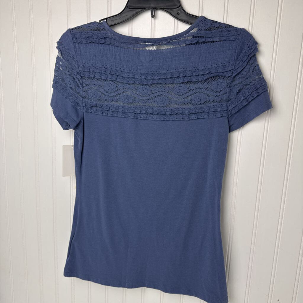 SHORT SLEEVE LACE SHIRT