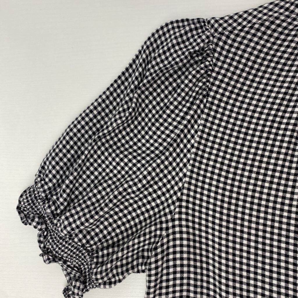 SHORT SLEEVE GINGHAM TOP