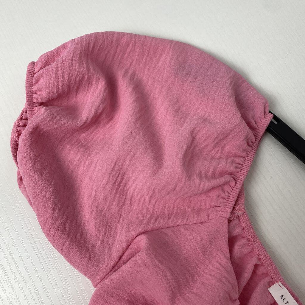 SHORT SLEEVE CROPPED BLOUSE