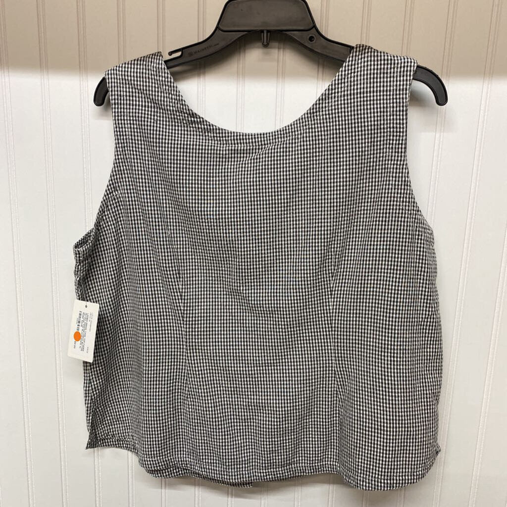 GINGHAM CHECK BUTTON UP TANK TOP