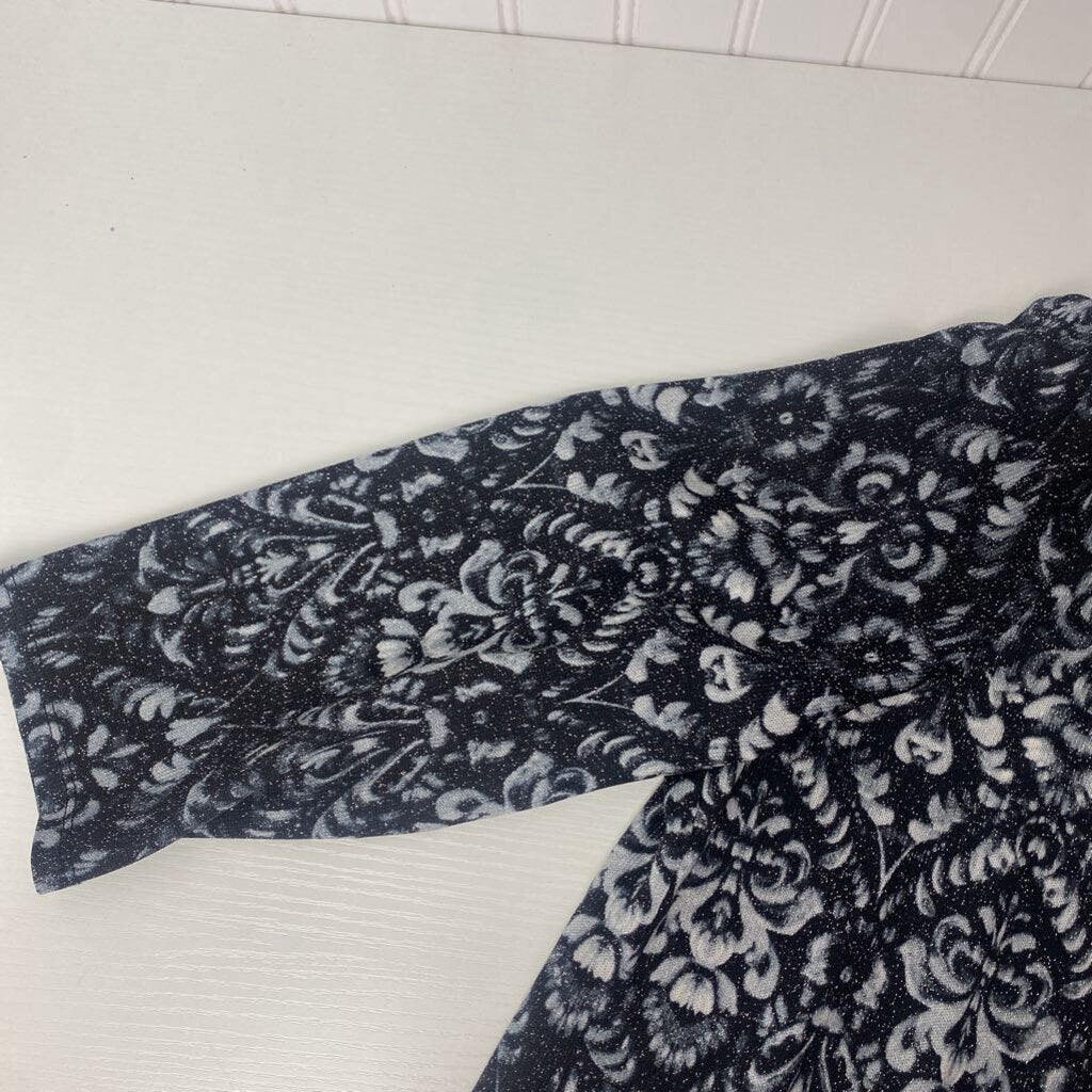 LONG SLEEVE SPARKLY KEYHOLE TOP