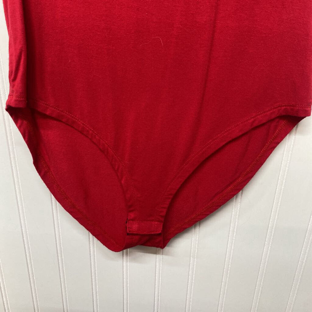 *DILIUXING RED SHORT SLEEVE BODY SUIT