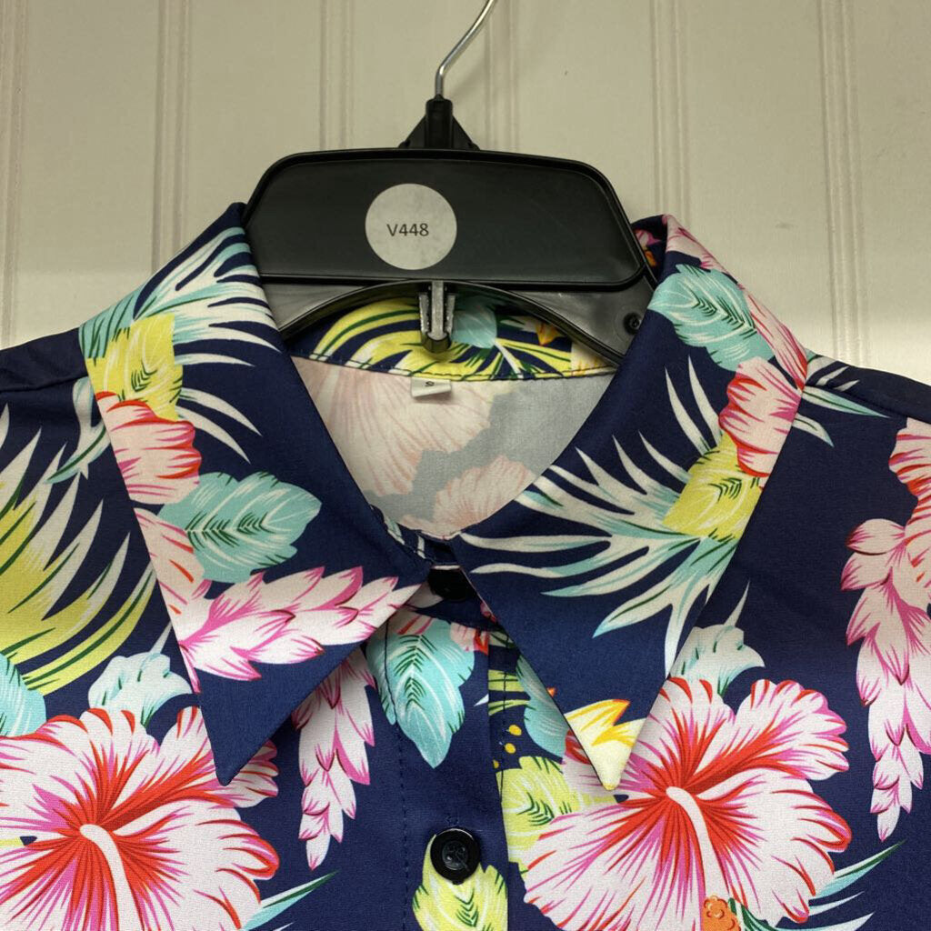 *UNKNOWN BRAND BUTTON FLORAL SHIRT