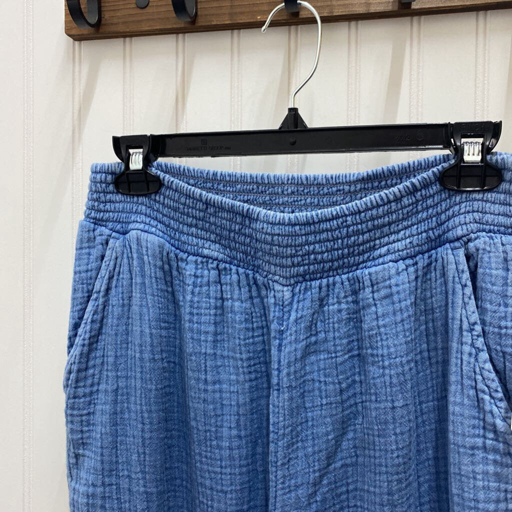 ELASTIC WAIST WIDE LEG PANTS