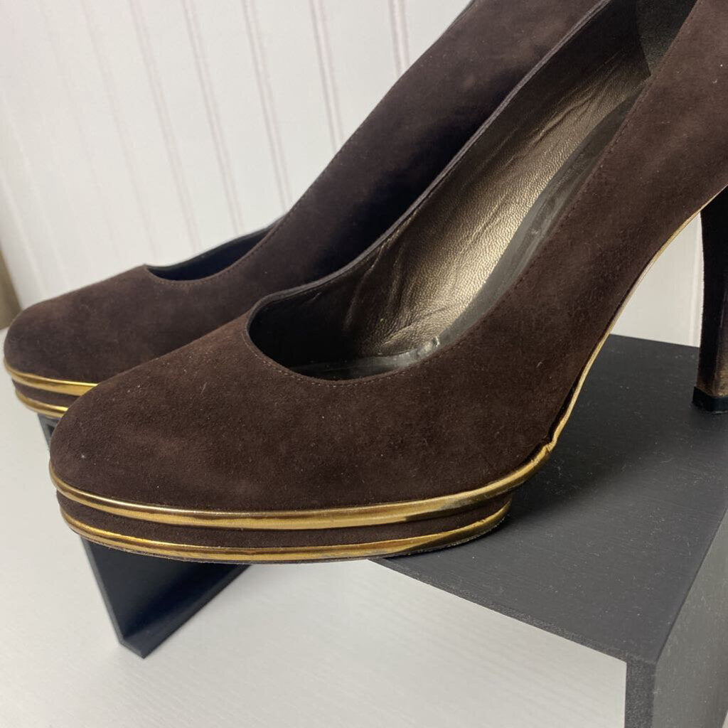 *LADIES PLATFORM SUEDE HEELS