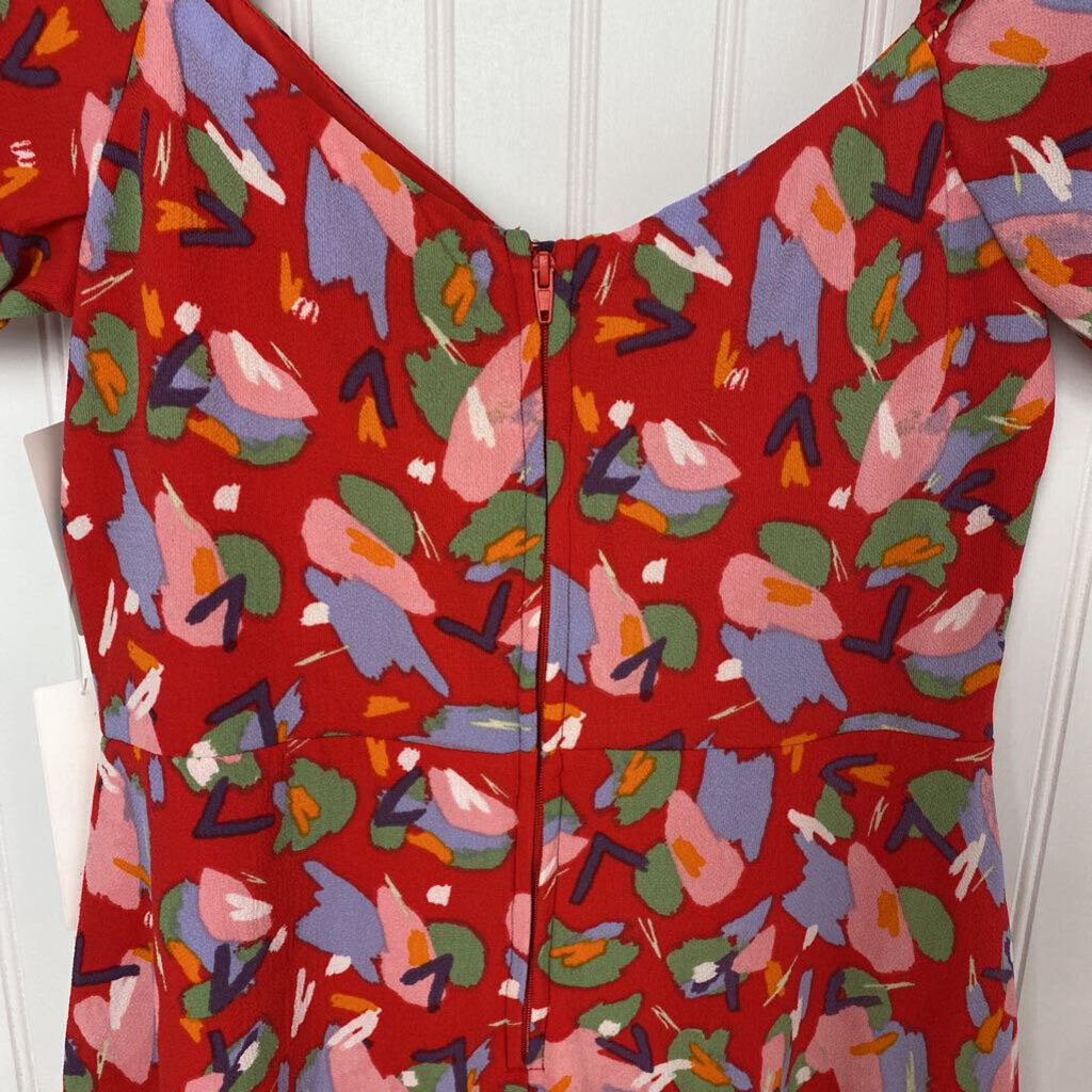 FRONT TIE FLORAL DRESS