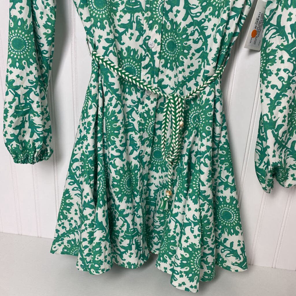 BUTTON DOWN LONG SLEEVED DRESS