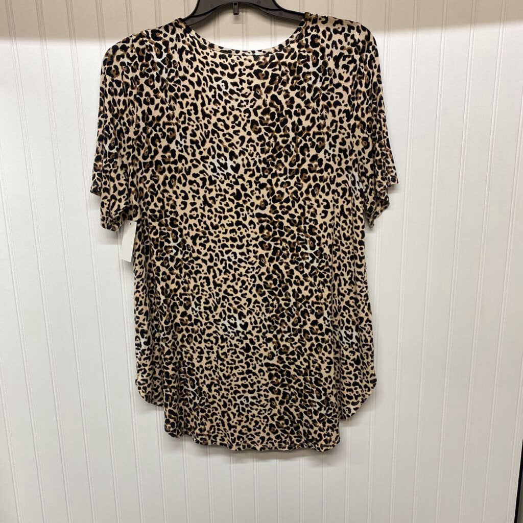 CHEETA PRINT V NECK