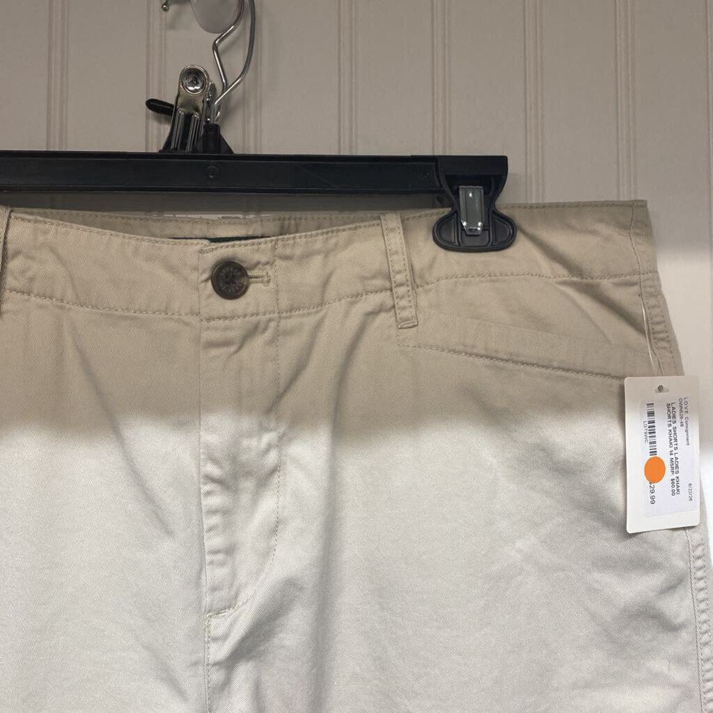 LADIES KHAKI SHORTS