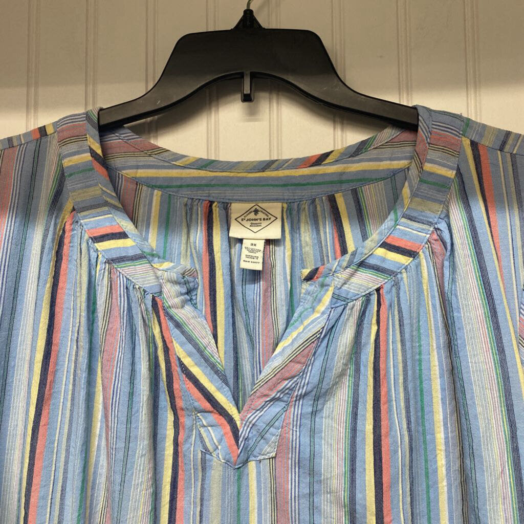 SHORT SLEEVE STRIPED TOP