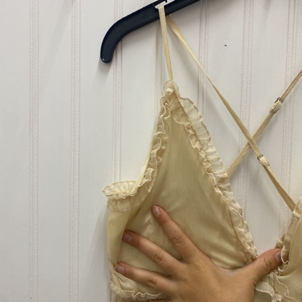 CREAM RUFFLE DRESS
