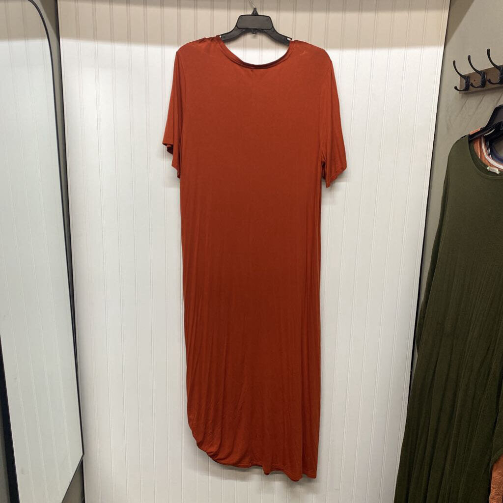 ORANGE SHIRT DRESS