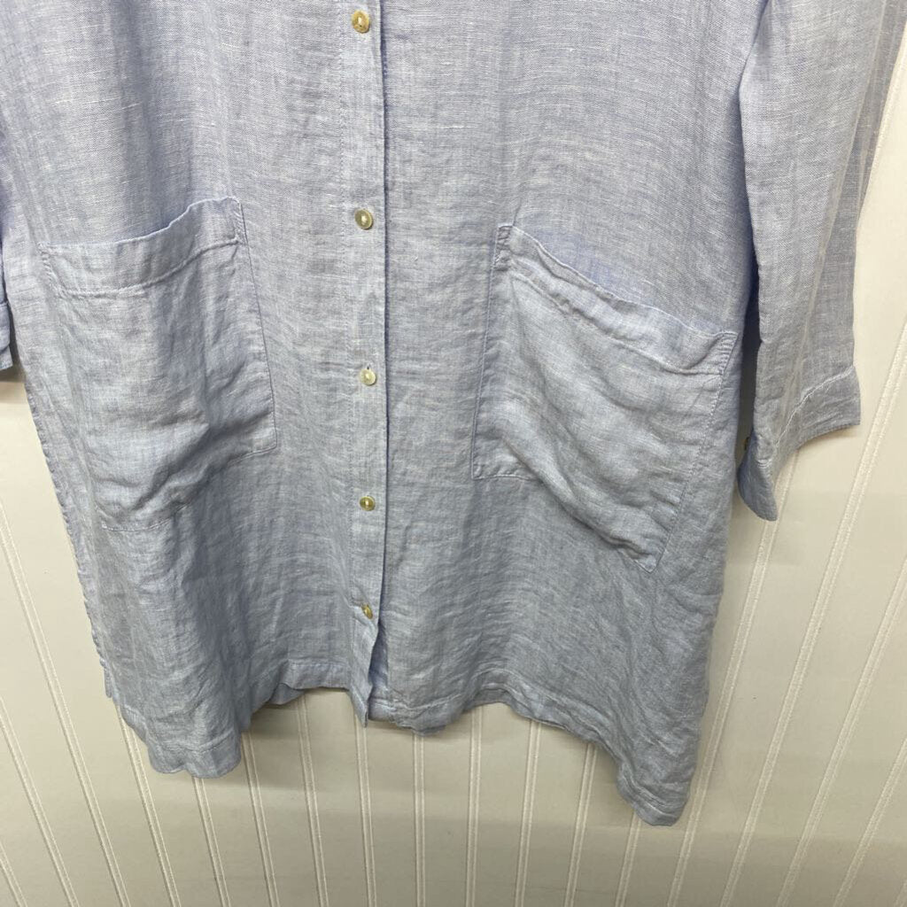 LONG SLEEVE LINEN DRESS