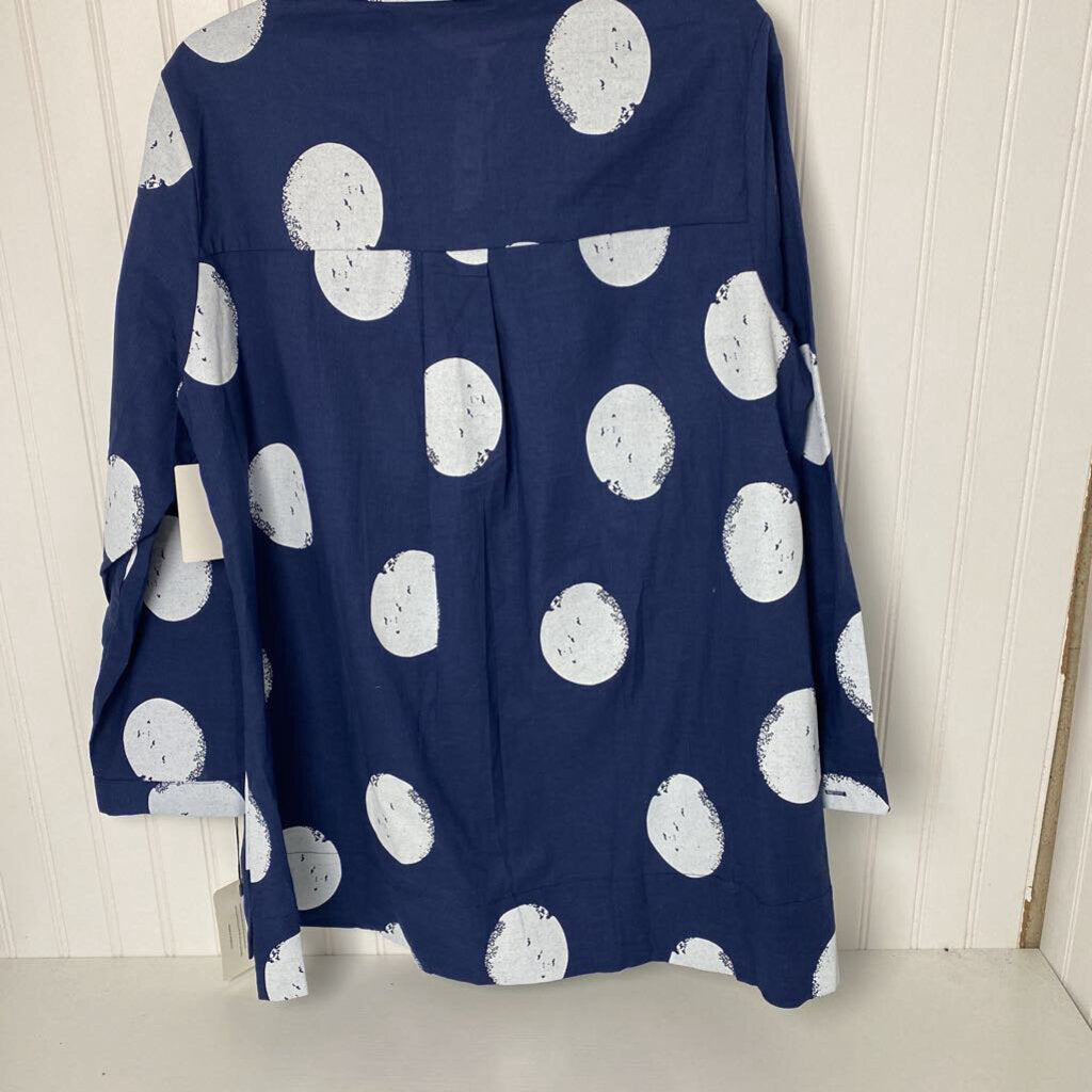 POLKA DOT LINEN LONG SLEEVED