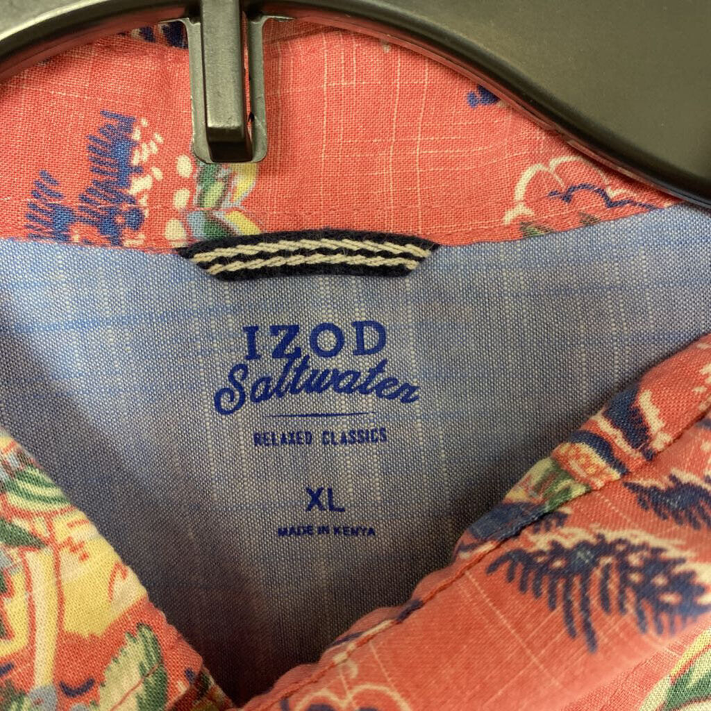 PINK TROPICAL BUTTON DOWN