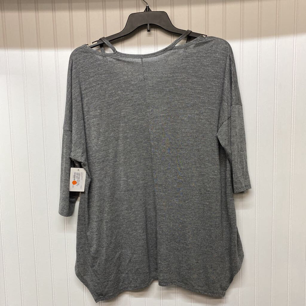 GRAY LONG SLEEVE TOP