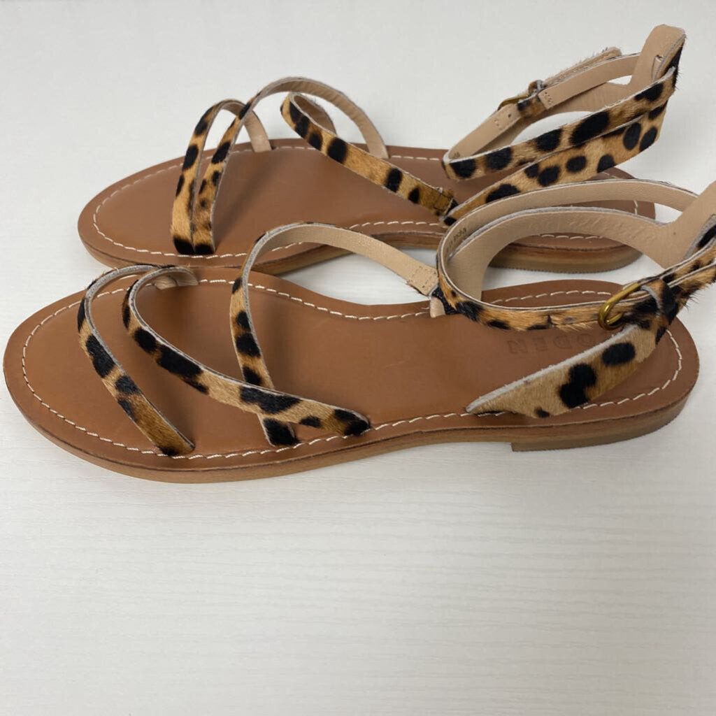 *LEOPARD PRINT OPEN TOE SANDALS