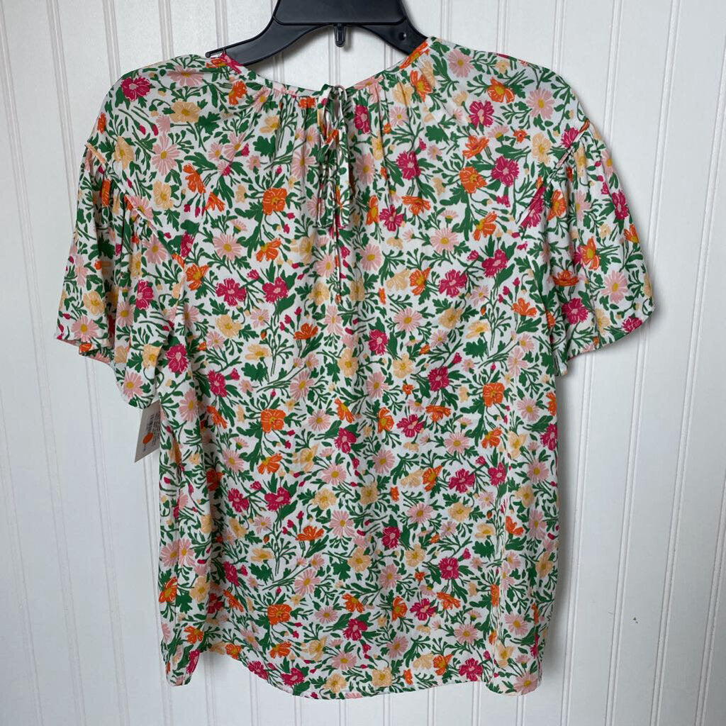 FLORAL SHORT SLEEVED