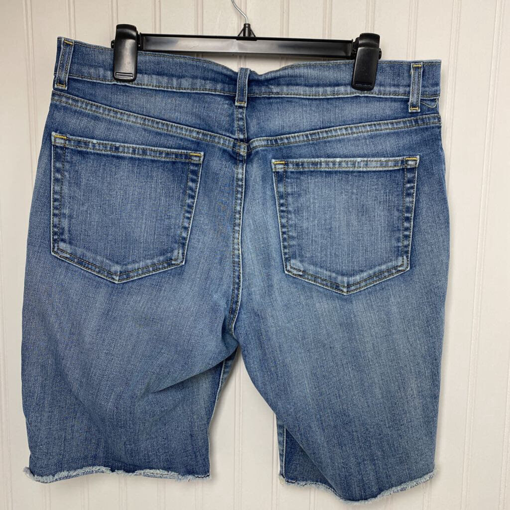 DISTRESSED DENIM SHORTS