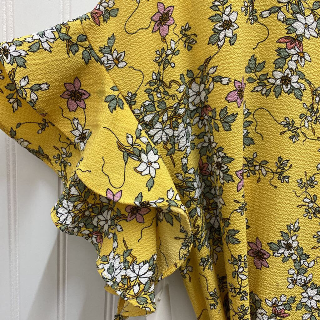 FLORAL WRAP LONG DRESS