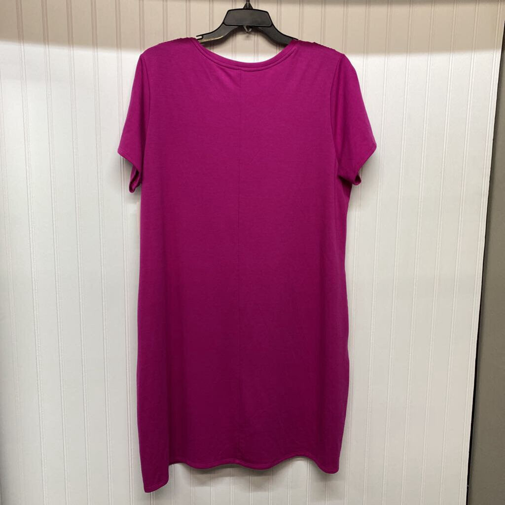 V NECK T SHIRT DRESS