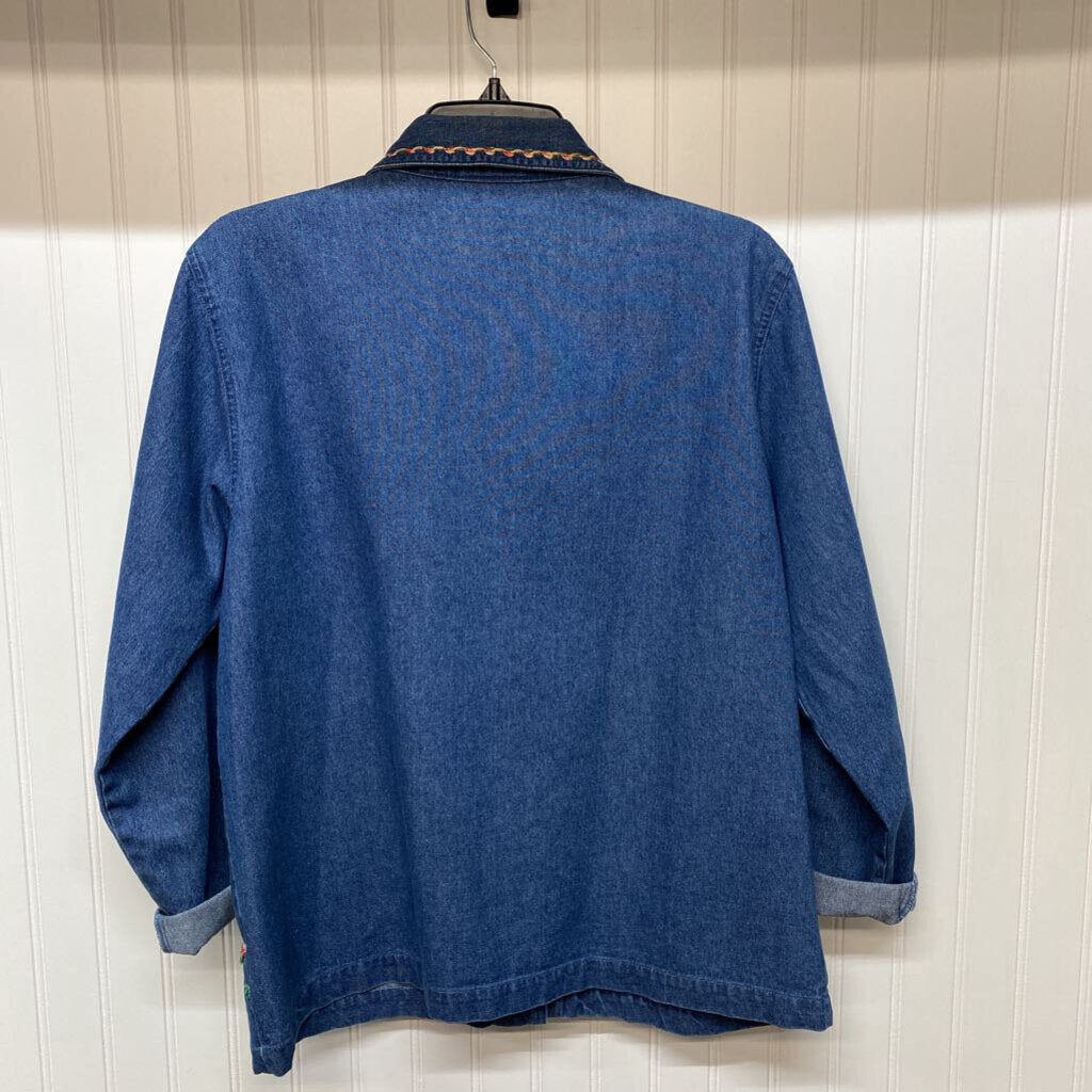 *EMBROIDERED DENIM JACKET