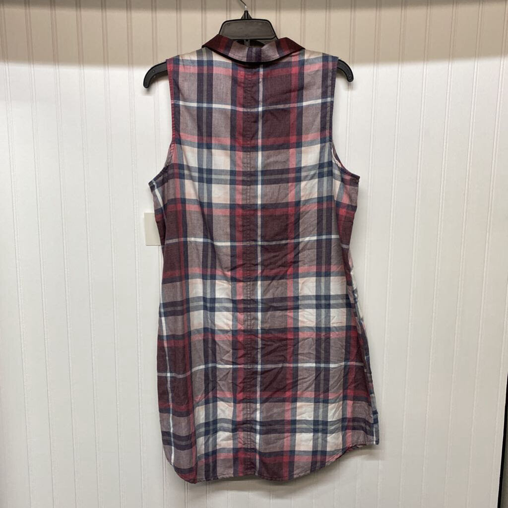 SLEEVELESS PLAID SHORT DRESS