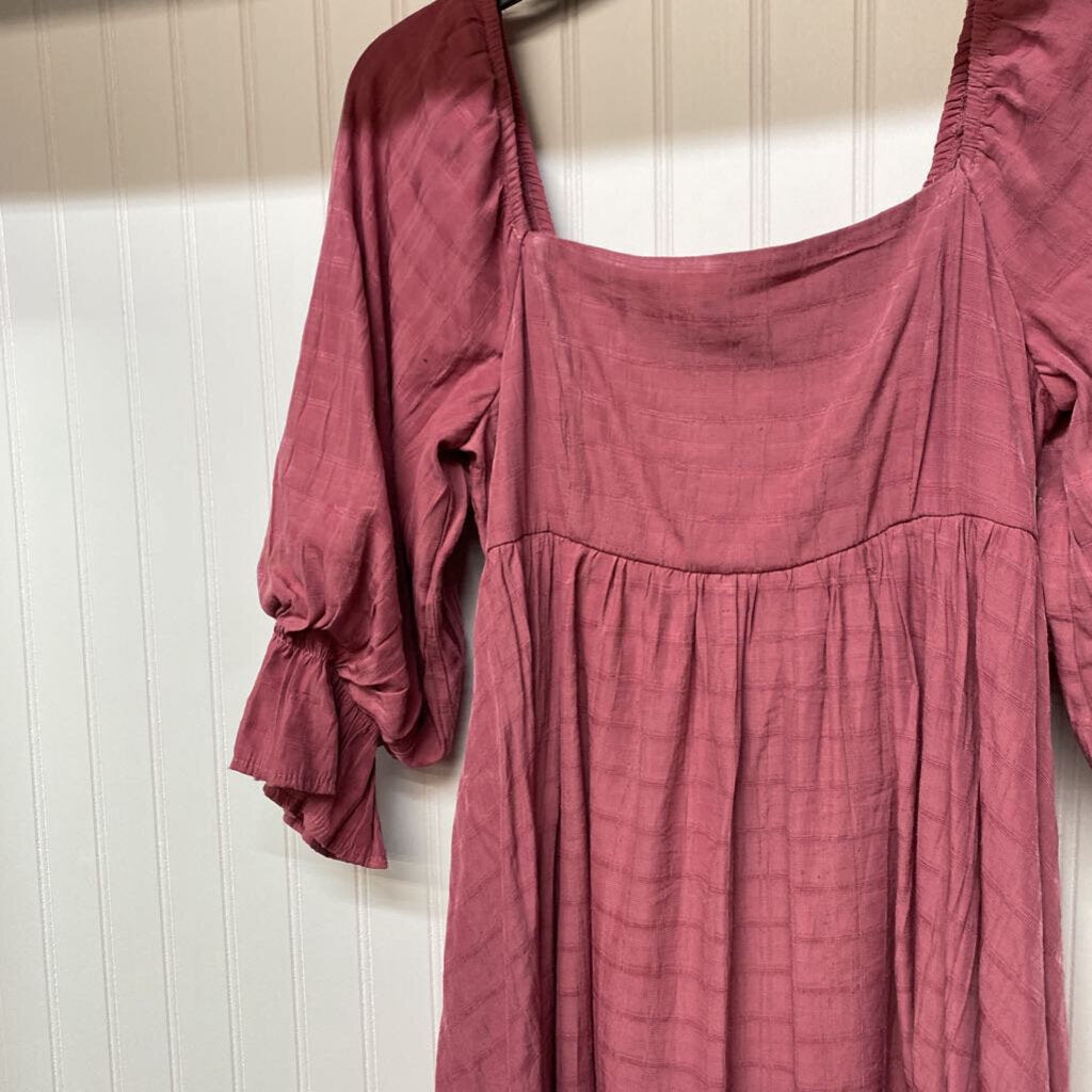 *LONG PUFF SLEEVE SHORT DRESS