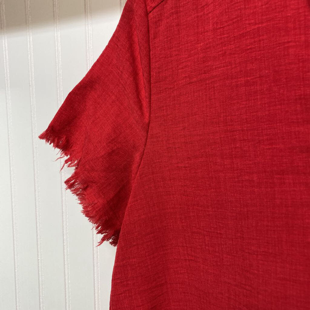 FRAYED SHORT SLEEVED