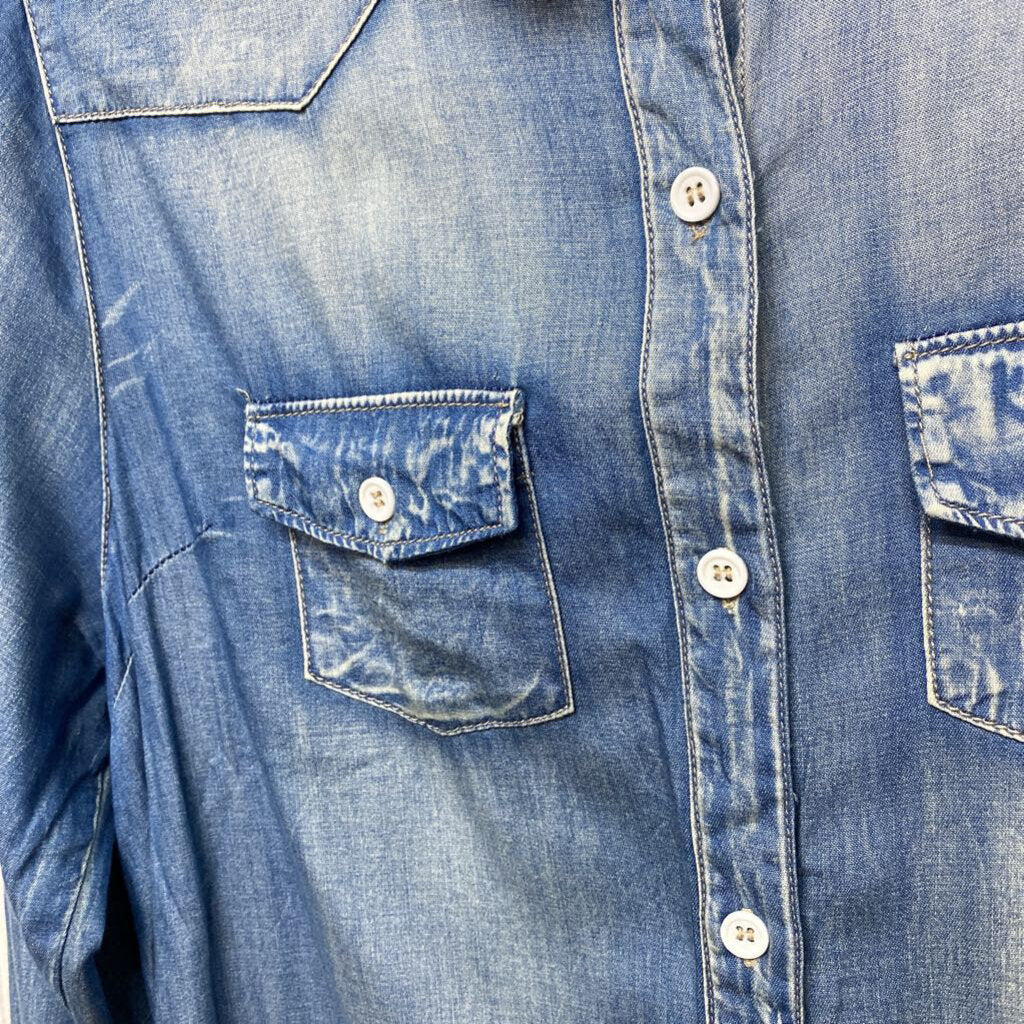 FRONT POCKETS DENIM DRESS