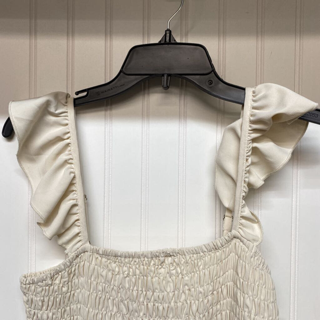 *RUFFLE SLEEVE STRETCH TOP PANT ROMPER