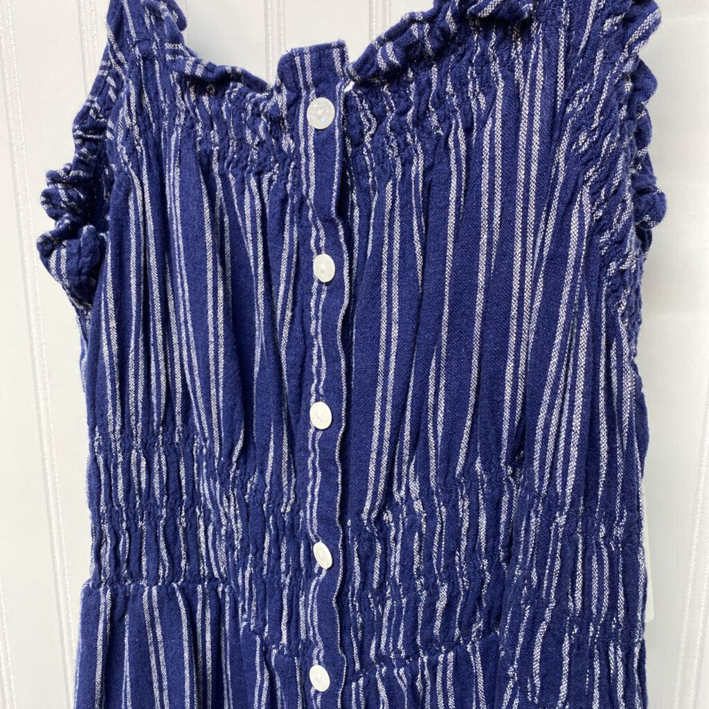 *STRIPED LINEN MIDI DRESS