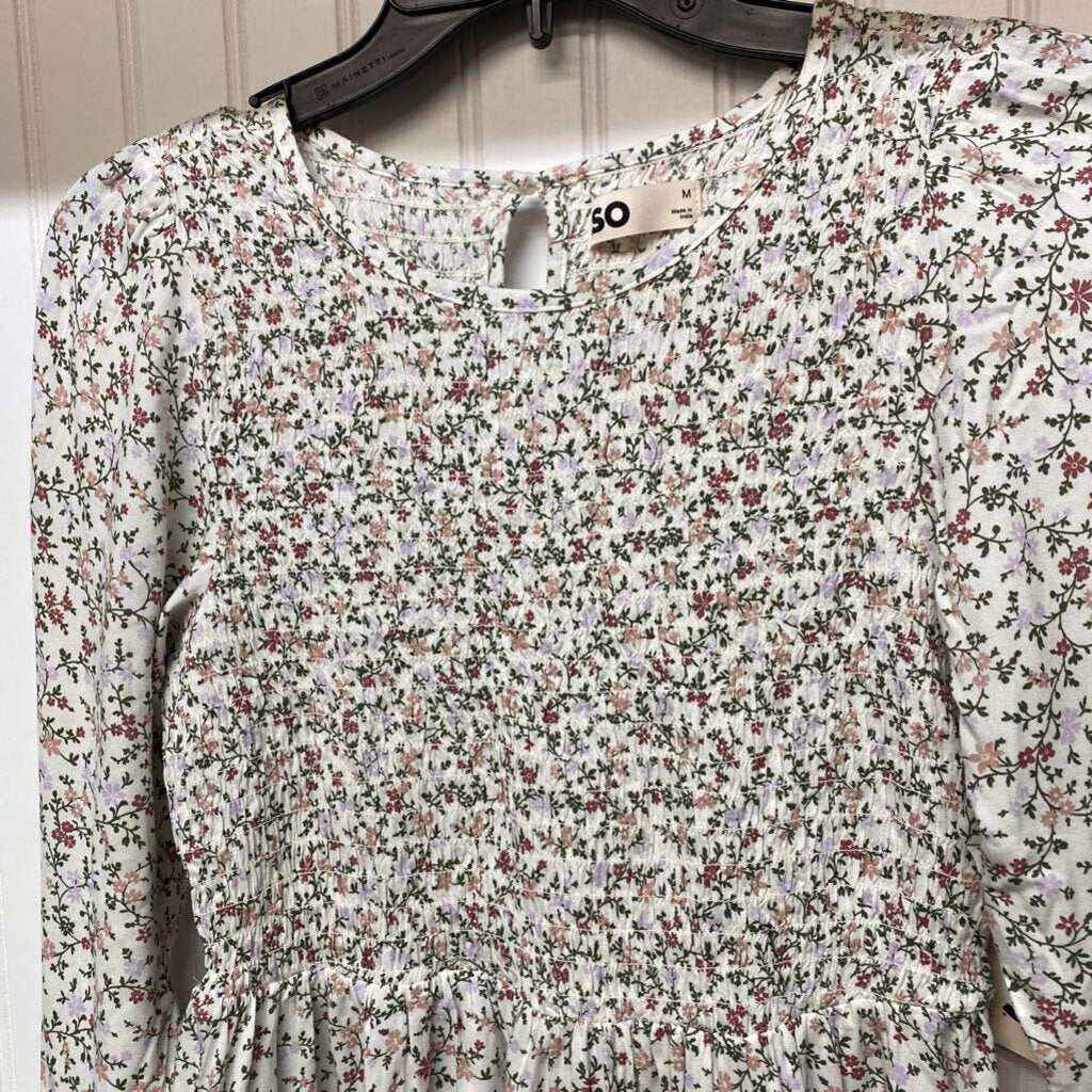 *FLORAL LONG SLEEVE DRESS
