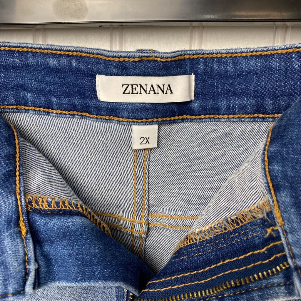 WOMENS PLUS DISTRESSED DENIM SHORTS