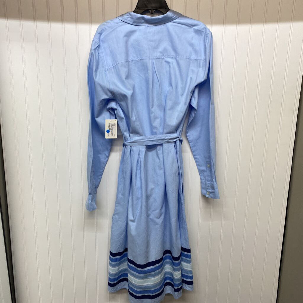 LONG SLEEVE CHAMBRAY LONG DRESS