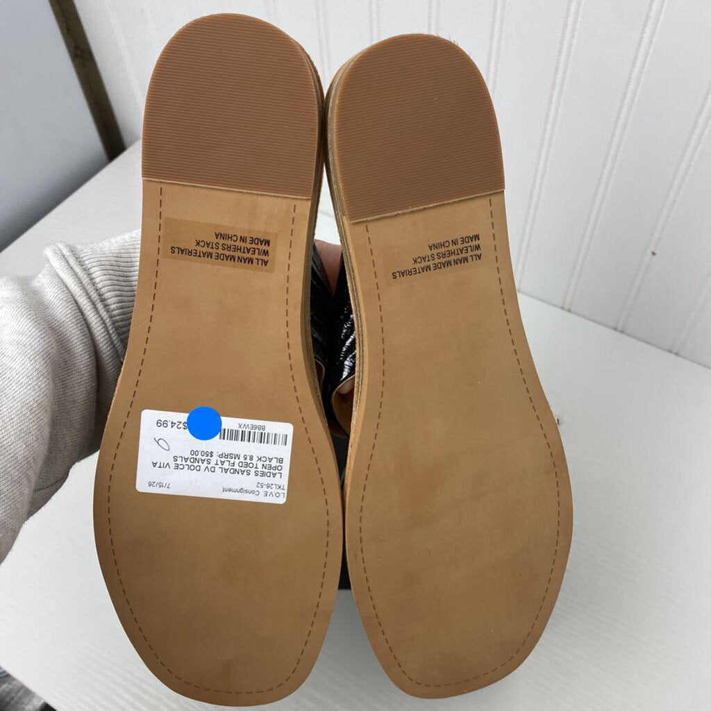 OPEN TOED FLAT SANDALS