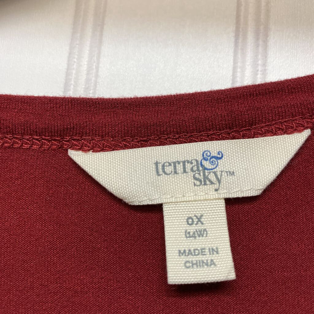 2 TONE SHORT SLEEVED TOP