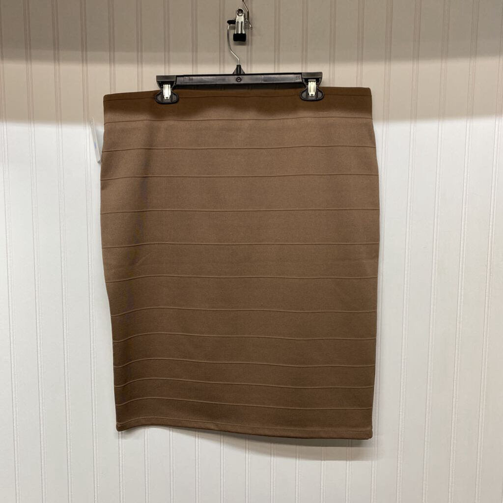 BROWN PENCIL SKIRT
