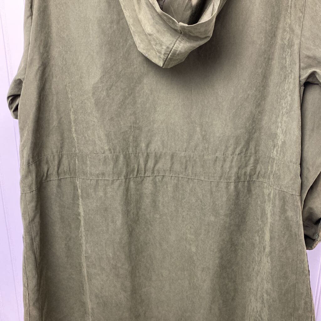 *OPEN FRONT JACKET WITH DRAWSTRING