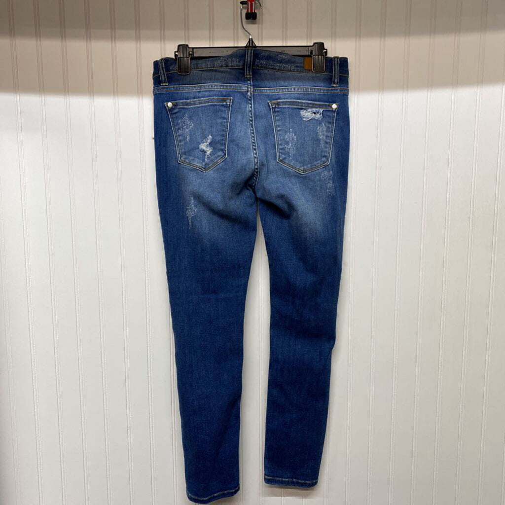 *DENIM JEANS WITH ANIMAL INSERT IN HOLES