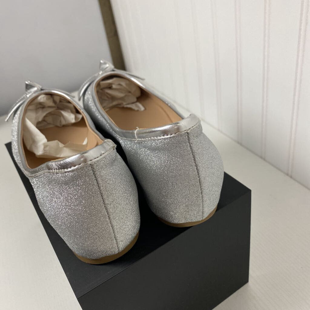 SILVER GLITTER FLATS