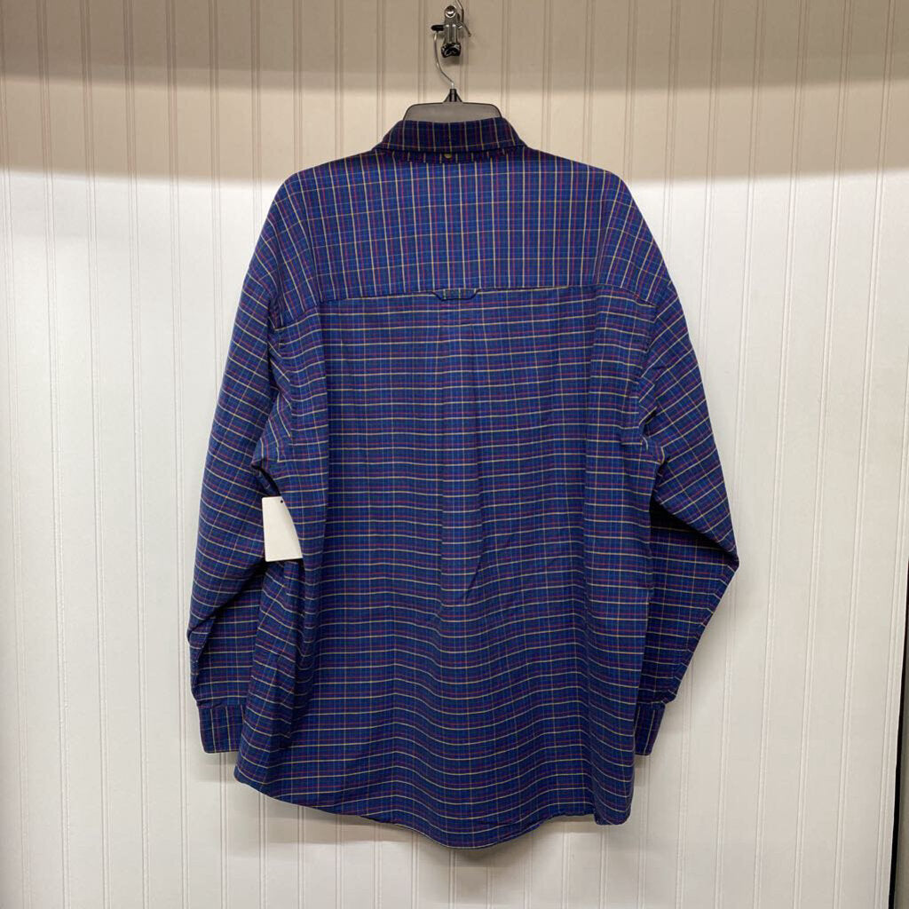 BLUE PLAID DRESS SHIRT