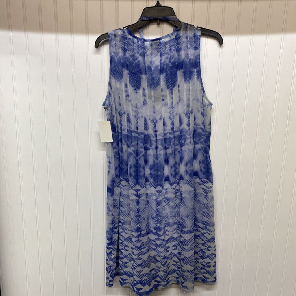 SLEEVELESS LINES SHEER DRESS