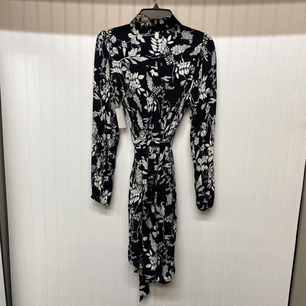 LONG SLEEVE FLORAL PRINT DRESS