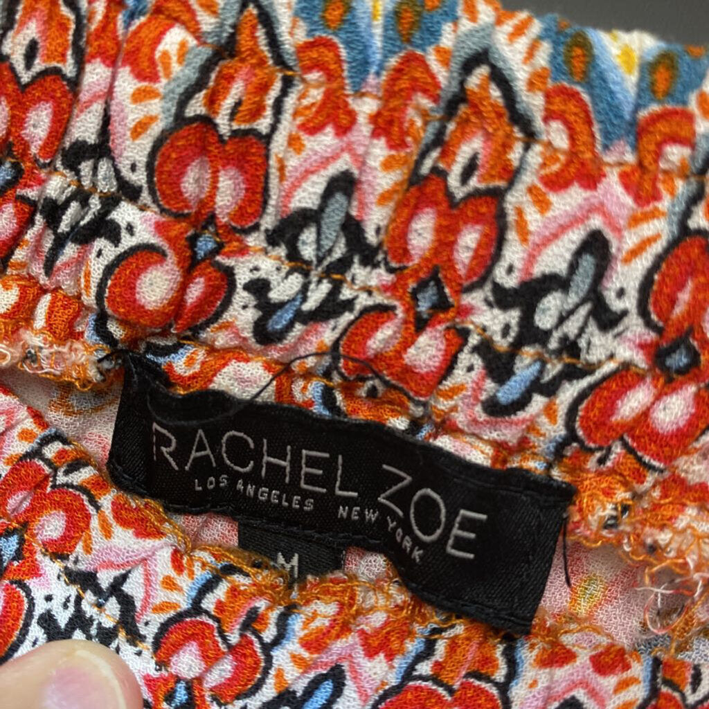 LONG DRAWSTRING WAIST PRINTED SKIRT
