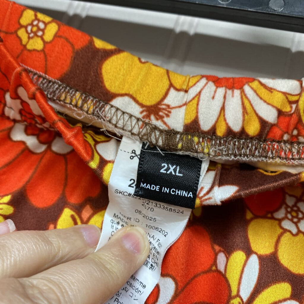 BRIGHT FLORAL WIDE LEGGED PANTS