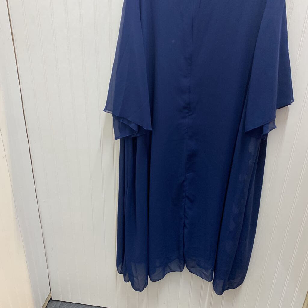SHORT SLEEVE LINED SHEER DRESS